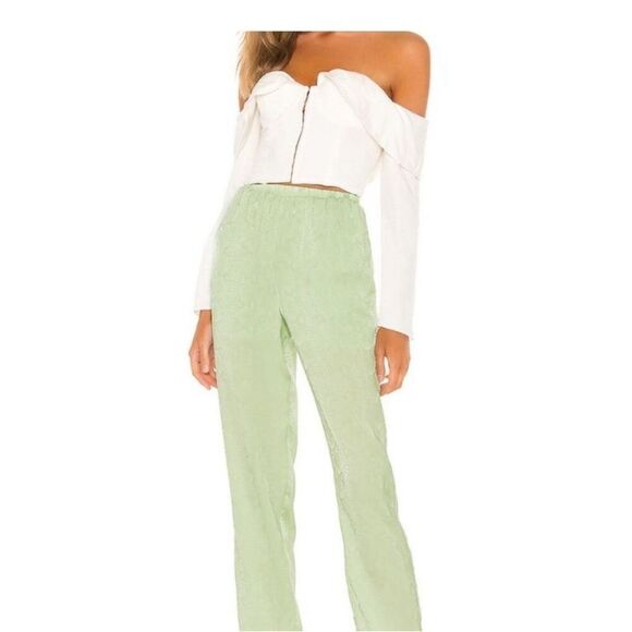 LPA Paz Pants in Mint Size Large NWT Small Stain (4-6) - Picture 1 of 6